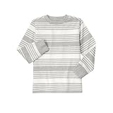 ジンボリー GYMBOREE/ ストライプティ ヘザーグレーストライプ トップス長袖Tシャツ 8歳【並行輸入】