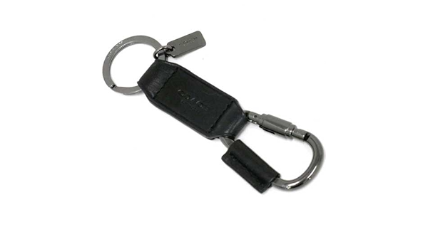 Amazon コーチ キーホルダー Coach アウトレット カラビナ キーフォブ キーホルダー レディース メンズ F63966 Blk 並行輸入品 シューズ バッグ