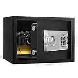 Villsure金庫 小型 電子金庫テンキー式 防犯金庫 緊急キー付き 家庭用金庫 耐火 A4ファイル収納可能 保管庫 床/壁に固定可能 家
