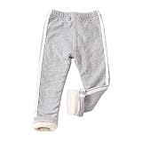 Deylaying 冬 男の子 女の子 弾性ウエスト ストレートレギンス 子供 側 ストライプ 厚い プラスベルベット Pants ユニセックス Children Cozy スポーツズボン