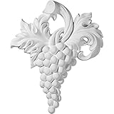 Ekena Millwork ONL10X13X02GR 10 5/8-Inch W X 13 3/8-Inch H X 1 5/8-Inch P Large Grape Bunch Center O