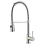 VIGO Brant Single Handle Pull-Down Spray Kitchen Faucet, Stainless Steel [並行輸入品]