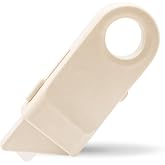ROUNDS 段ボールカッター フタなしワンタッチ刃収納 開梱カッター セラミック刃 マグネット内蔵 小型 コンパクト(ベージュ) | 冷蔵庫収納 リング付き 開封グッズ 荷物 宅配 引っ越し