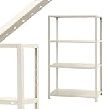 スマートラック NSTR-564 幅90×奥行30×高さ150cm 4段 ホワイト 40㎏/段