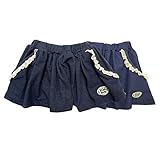 【SiShuNon/シシュノン】ギャザータップリニットデニムキュロット ベビー キッズ ギャザー ニットデニム キュロット 90 7 ブルー
