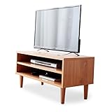 LOWYA （ロウヤ） テレビ台 ローボード 脚長 木目調 天然木 脚 オープン収納 コード穴付き ～49型対応 幅80cm シンプル テレビボード ラック ナチュラル 新生活