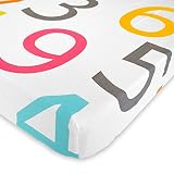 Cuddly Cubs Fitted Crib Sheet - Colorful Numbers - Soft Nursery Bedding for Boys and Girls - Best In