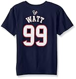 NFL Boys 4 – 7 J。J。Watt Houston Texans Mainliner Name & Number半袖Tシャツ、大、深いオブシディアン/ ( 7 )