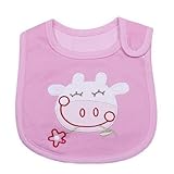 Yuelian(TM) 赤ちゃんスタイ よだれかけ 新生児 お食事用  前掛け アニマル柄 コットン 出産祝い 育児に (2  ブタ)