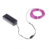 inkach LEDワイヤチューブロープ柔軟なネオングロー車パーティー装飾照明ライト One Size パープル CRL-1