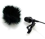 Cloud Eleven® ミニマイク/アクションカメラ外部マイク用 アウトドア ウィンドスクリーン/ウインドマフ/風防 汚れの目立たないブラックタイプ (L, ブラック)