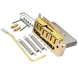 Wilkinson 10.5mmフルブロックST ギタートレモロユニット ブリッジ American Standard/Professional Fender ストラト用 ポップイン 2点、ゴールド