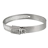 SODIAL(R) 2個　52mm～76mm直径　ステンレススチールフープ　3インチ　ワーム駆動ホースクランプリング