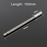 1/4 "六角棒シャンクセルフロッククイックリリース磁気延長ロングハンドルドライバービットホルダーセットのツール電話用-150mm