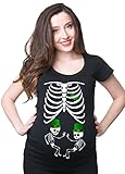 聖パトリックの日スケルトンTwinsマタニティ妊娠Tee Shrit US サイズ: 3L カラー: ブラック