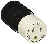 Hubbell 515SC Connector, 15A, 125V, Select-Spec, 5-15R, Black by Hubbell