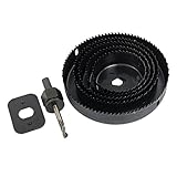 uxcell ホールソーセット　ツイストドリルビット　メタル製　大工　ブラック　5個入