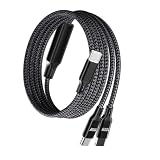 2 In 1 USB C充電ケーブルUSB Cからダブルケーブル100W高速充電タイプコードホームトラベルパワー管理のためのコード
