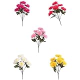 Dovewill 5束セット　5色　可愛い　綺麗　人工菊　ブッシュ花　花束　ホーム　家飾り　ギフト