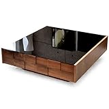 タンスのゲン 国産 センターテーブル ウォールナット 完成品 ZEUS ブラウン 01070320 WN