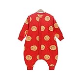 エルフ ベビー(Fairy Baby)赤ちゃん6重ガーゼ スリーパー 袖取り外せる 2way仕様 春夏用寝袋 レッド