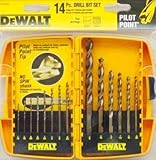 DEWALT DW1169 14-Piece Pilot-Point Twist Drill Bit Assortment [並行輸入品]