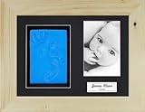 Anika-Baby BabyRice Baby Boy Handprint Footprint Kit Soft Blue Clay Dough Natural Pine Box Photo Dis