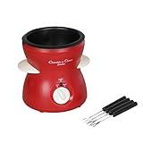 パール金属(PEARL METAL) リトルリッチ 電気 チョコ・チーズフォンデュ鍋 フォーク4本付 レッド D-310