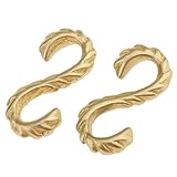 MagiDeal 2ピースDIYソリッド真鍮S形スレッドフック3 x 2.3 CM