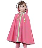 GuDeKe子供 キッズ こども 安全　薄い　オシャレ レインコート ポンチョ かわいい レインウェア ベビー用 レイングッズ(ピンク2.8.8)
