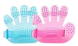 Danペットお風呂手袋、グルーミングツール+家具ペットヘアリムーバーMitt、ペットをWill Love It ピンク