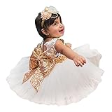 Hibote　2017 ベビー　キッド　子供　ガールズ　ちょう結び　レースのプリンセススカート　夏のスパンコール　ドレス 0-5 歳 　 ホワイト/4-5歳