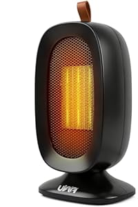 Ymafly セラミックヒーター 小型 電気ストーブ 2段階切替 転倒オフ 過熱防止 ブラック