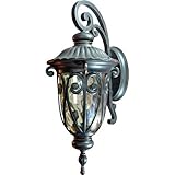 Yosemite Home Decor 519LDIORB Viviana 1-Light Wall Sconce with Gold Stone Glass [並行輸入品]