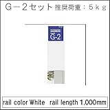 G2(レール+付属品)セット品 【タキヤ】 ピクチャーレール用 ホワイト:1mセット品 額掛 金具