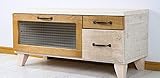 日本製 アンティーク風 幅90cm ロータイプテレビボード 桐製 完成品 (ホワイト)