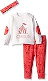 Rosie Pope Little Girls Two Piece Shirt Pant Lion Set With Matching Headband Red 18 Months [並行輸入品]