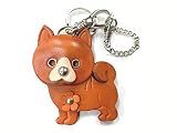 柴犬 本革製 バッグチャーム VANCA CRAFT 革物語(日本製 ハンドメイド)