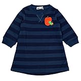 アスナロ（トップス ワンピース・チュニック） はらぺこあおむし ワンピース ベビー 女の子 ERIC CARLE 裏起毛95 ネイビー