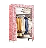 LuluLife ワードローブ クローゼットハンガー カバー付き 大容量 収納棚 シンプル クローゼットハンガー 整理タンス シングル組み立て式 防水 防塵 防汚 幅88*奥行45*高さ170cm （S、B）