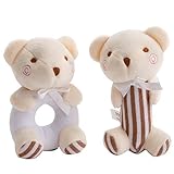 Daisy幼児赤ちゃんソフトぬいぐるみ動物アクティビティGrasping Rattleおもちゃセット早期教育Sensory Bear Rattle、ベビーシャワーギフトセット
