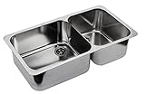 Ambassador Marine Double Rectangle Stainless Steel Ultra Mirror Polished Finish Sink, 23 1/4-Inch Lo