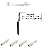Paint Roller - 5-Wire Cage & 3 9" Inch Roller Covers - For Any Professional Paint Job, Oil Stain, Wa