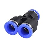 uxcell　空気圧クイック継手　3 ウェイ 12mm プッシュ　Y 形