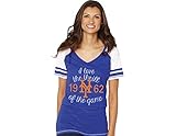 MLBニューヨークメッツ女性のカラーブロックティー、Large、ロイヤル