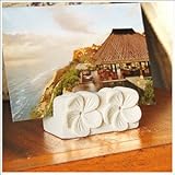 【アジア工房】プルメリアモチーフのカードスタンド[プルメリア２輪タイプ][10403] [並行輸入品]