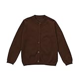 Karchi 子供服 カーディガン セーター ニット シンプル しっかり 冷房対策 無地 　快適 洗練 長袖 ジュニア 学生服 肩掛け キッズ 春秋用 入学式 普段着8色選べる 80-120　 (12