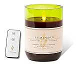 Luminara Cabernet香りつきガラスワインボトルFlameless Candle – Bundle withリモートコントロール
