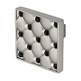 Wisdom石4206sn-b Cocoサテンニッケルでブラッククリスタルキャビネットノブ、1 – 5 / 32 "