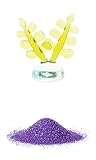 花市場直送便 ミニチュアガラス 水草C Mサイズ & カラーサンド パープル